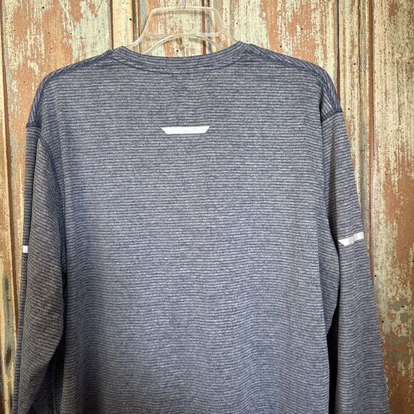 Champion Men’s Gray Long-Sleeve Activewear Top Size XL Blue Striped - Picture 6 of 7